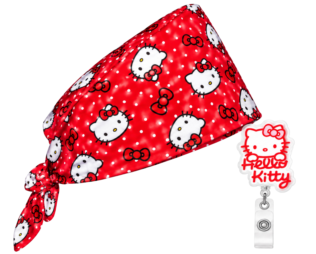Hello Kitty Sweetheart Care Cap + Badge Reel Set