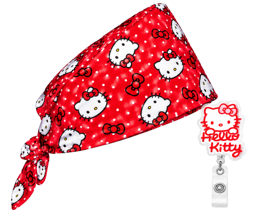 Hello Kitty Sweetheart Care Cap + Badge Reel Set